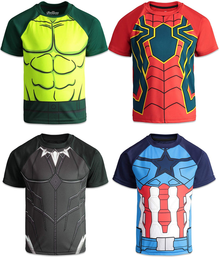 Pack de 4 camisetas deportivas de Los Vengadores de Marvel