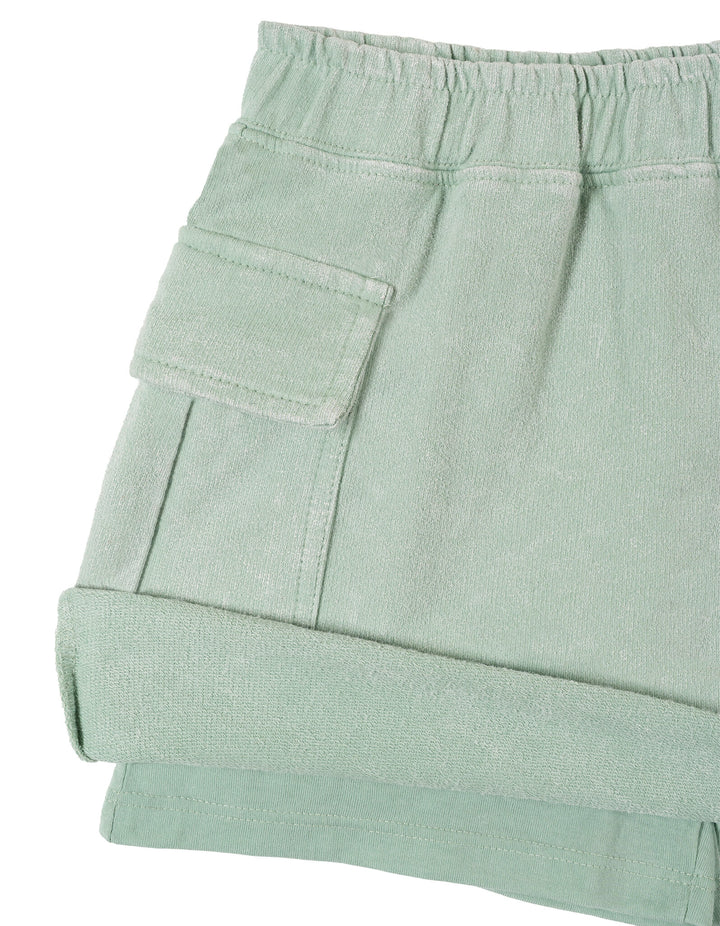 Star Wars The Mandalorian Grogu Girls' 2-Piece Mineral Wash T-Shirt and Skort Set Sage Green