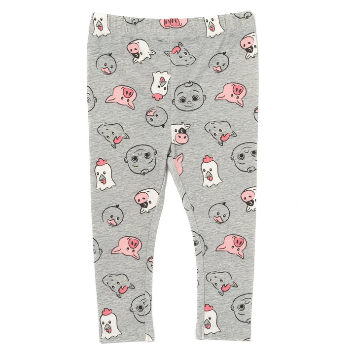Cocomelon JJ Girls' Fleece Hoodie and Leggings Set Pink Heather Grey