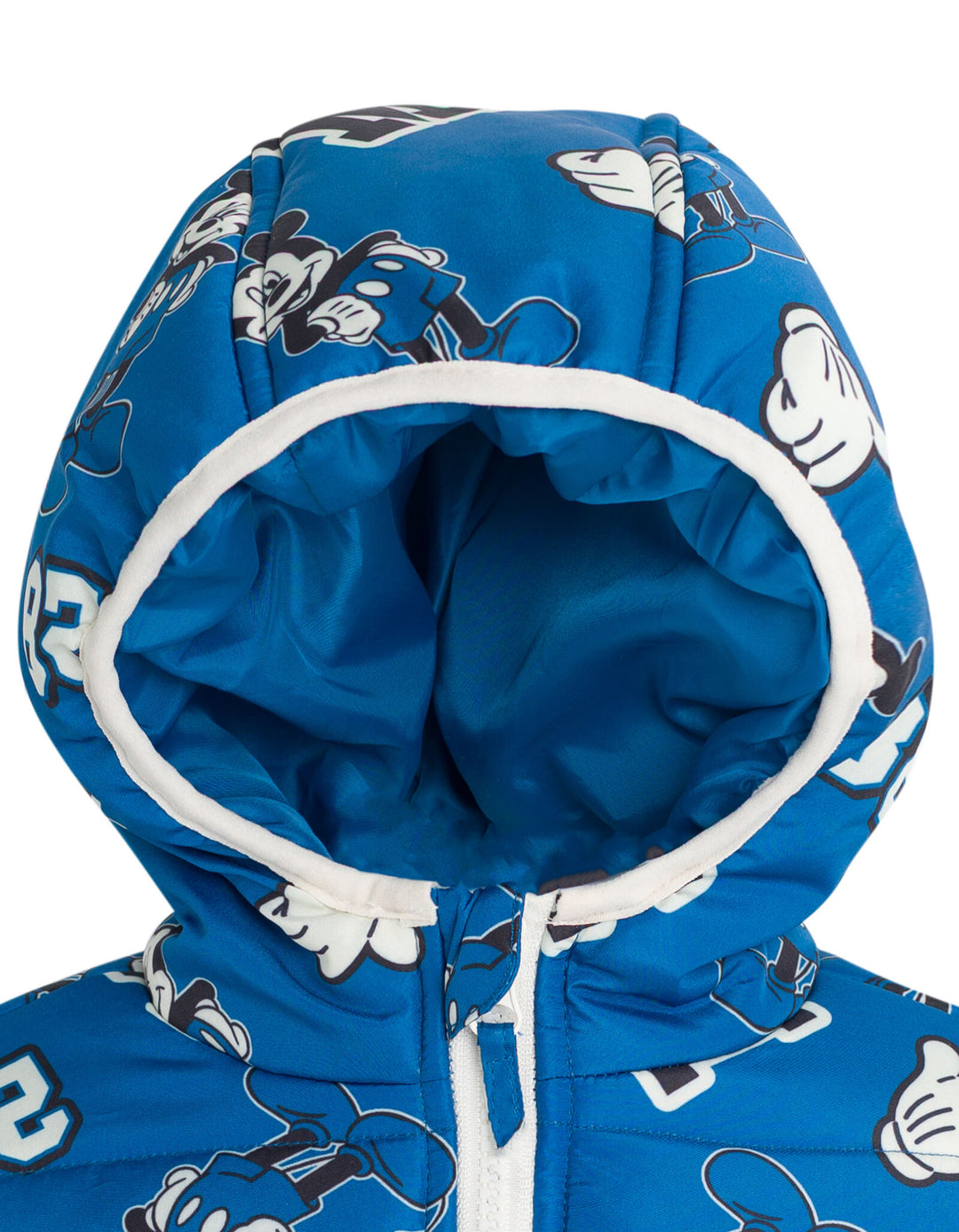Disney Mickey Mouse Boys' Hooded Zip-Up Puffer Coat Navy