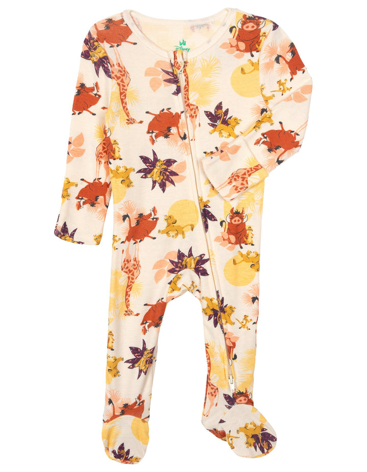 Disney Lion King 2-Pack Footed One-Piece Sleep N' Play Simba Safari Ivory