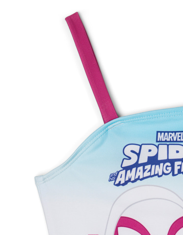 Marvel Spidey and His Amazing Friends Girls' One Piece Swimwear Purple Blue