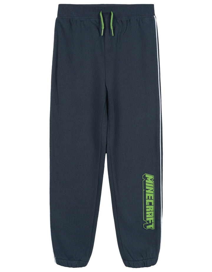 Minecraft Boys' 2-Piece Fleece Sweatshirt and Joggers Set Navy