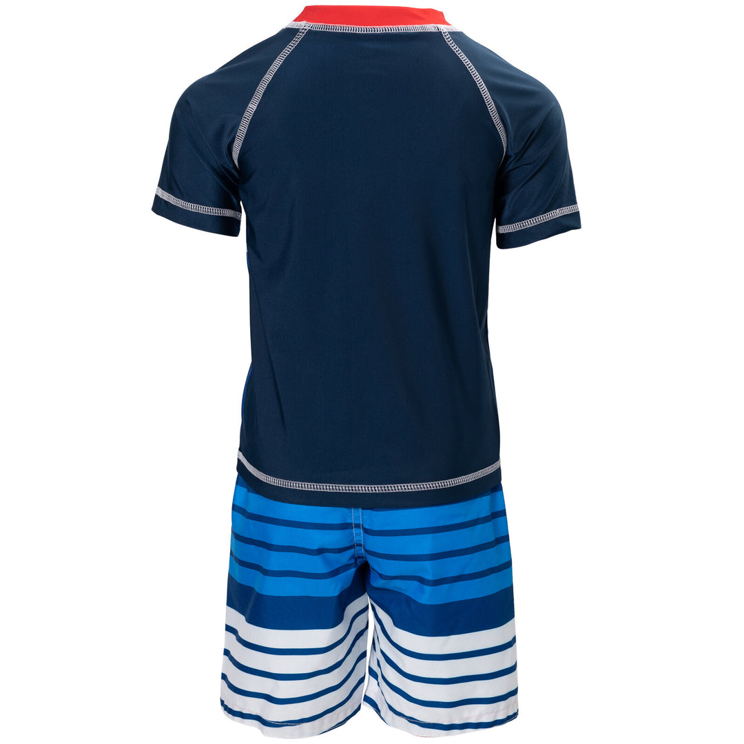 Disney Mickey Mouse 2-Piece Rash Guard and Swim Trunks Set Navy Blue