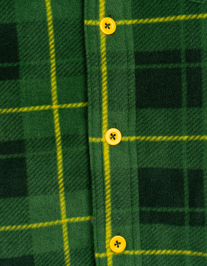 John Deere Matching Family Fleece Lined Shacket Green Black Plaid