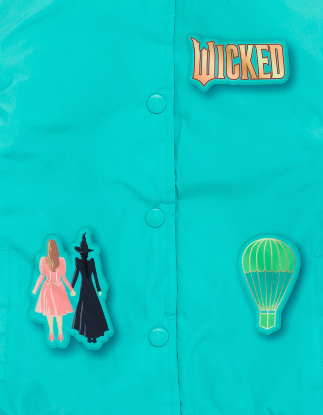 Wicked Girls' Varsity Bomber Jacket Glinda Elphaba Teal