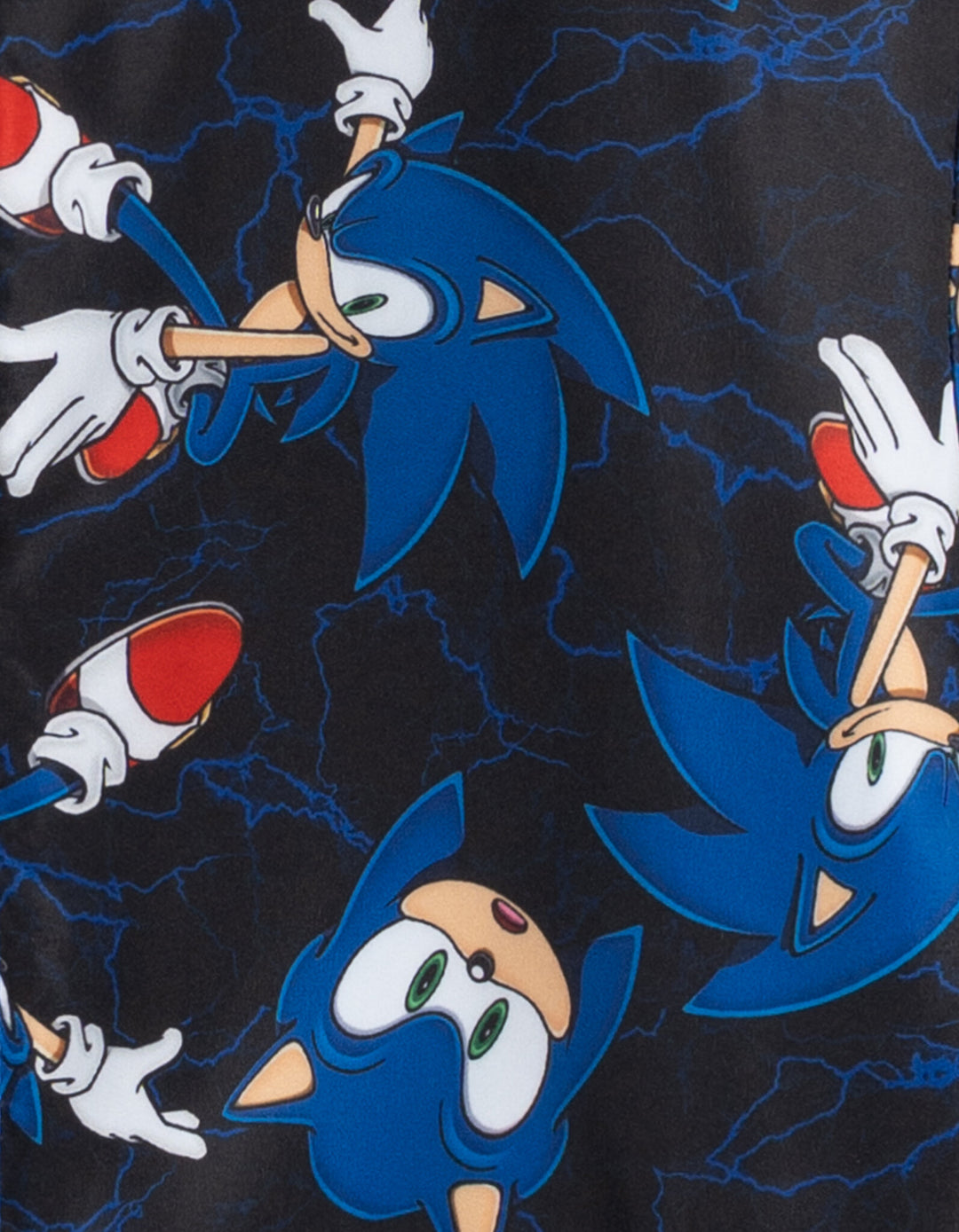 SEGA Sonic the Hedgehog Boys' Fleece Lined Rain Jacket Black Blue