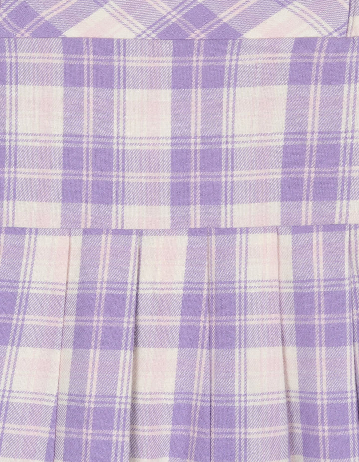 Disney Princess Girls' Sweatshirt and Plaid Pleated Skirt Set Princesses Purple