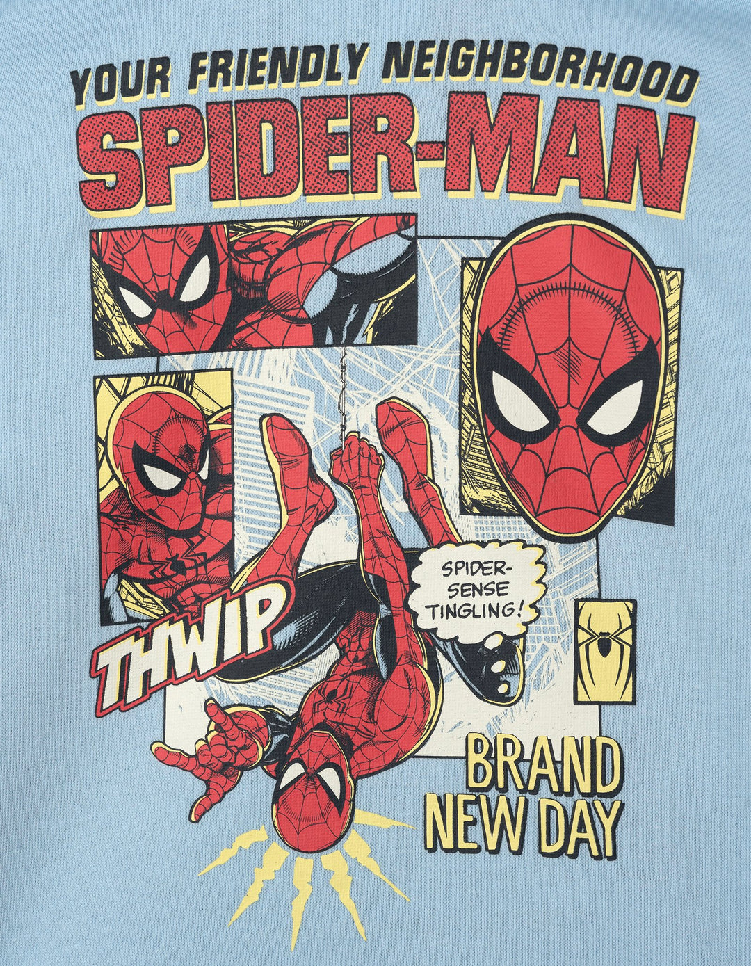 Marvel Spider-Man Boys' Fleece Quarter-Zip Hoodie Blue