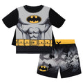 DC Comics Batman Cosplay Rash Guard, Swim Trunks and Detachable Cape UPF 50+ 3 Piece Outfit Set