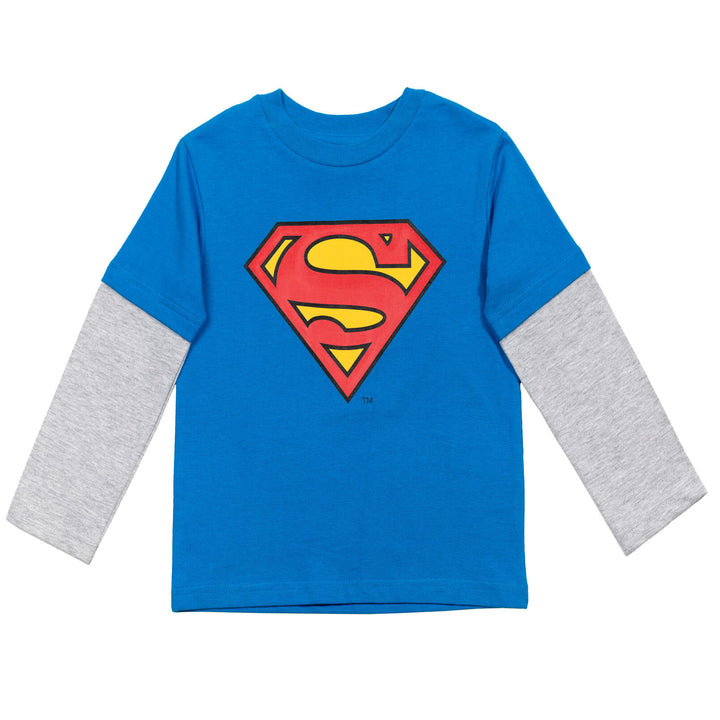 DC Comics 3 Pack Hangdown Long Sleeve Graphic T-Shirts
