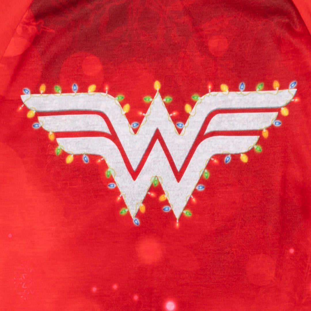 DC Comics Justice League Wonder Woman Pullover Pajama Shirt and Pants Sleep Set - imagikids