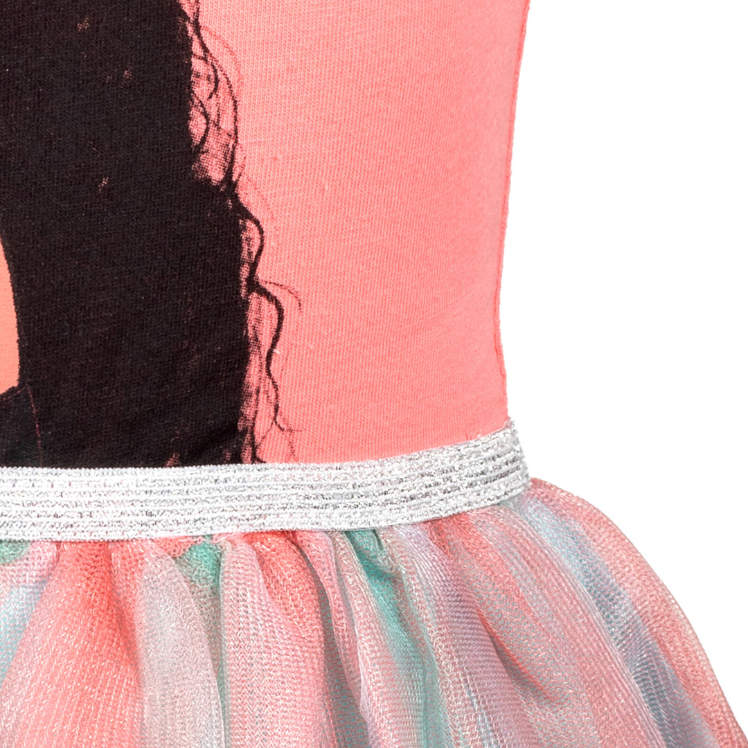 Moana Girls' Flutter Sleeve Tulle Tutu Dress Salmon