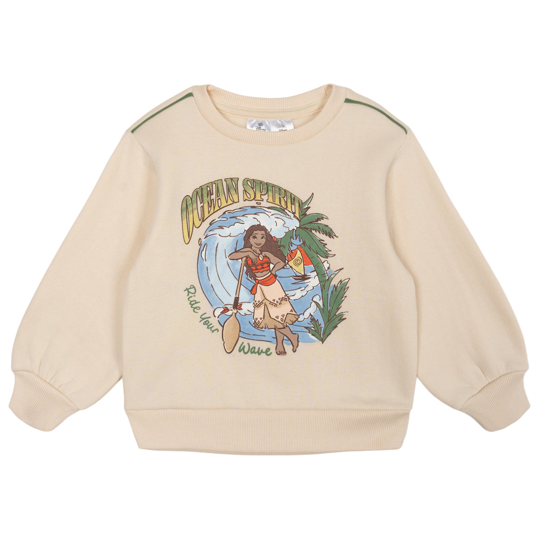 Moana Girls' Fleece 2-Piece Sweatshirt and Pants Set Green