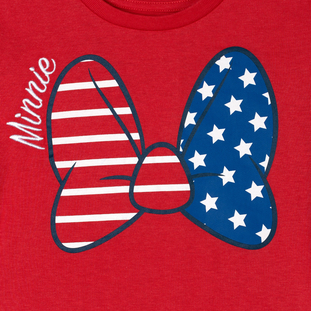 Minnie Mouse Girls' 2-Piece T-Shirt and Shorts Set Red Blue