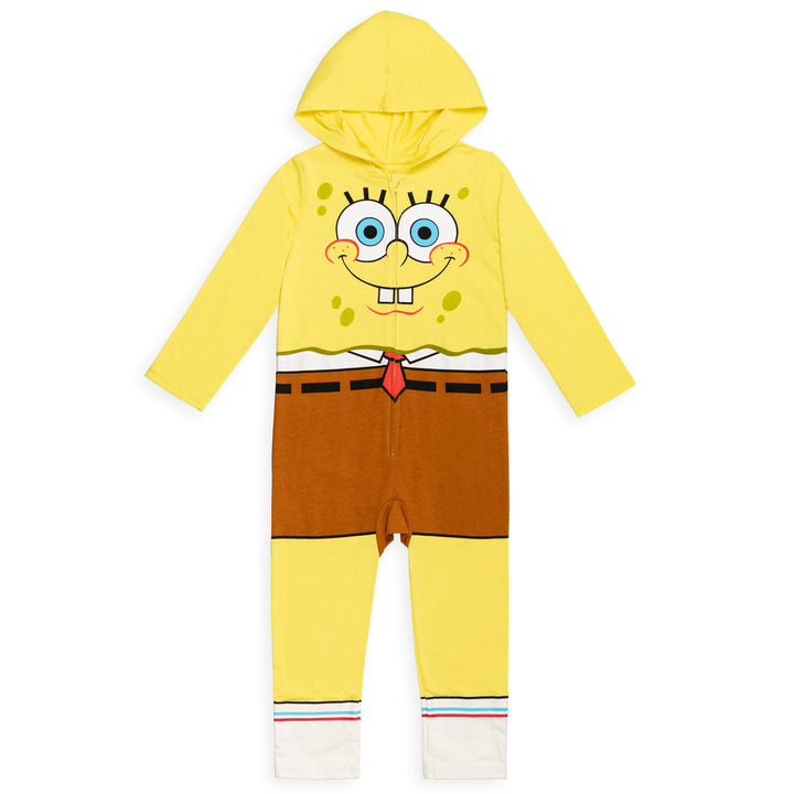 Nickelodeon SpongeBob SquarePants Boys' Cosplay Hooded One Piece Coverall Yellow