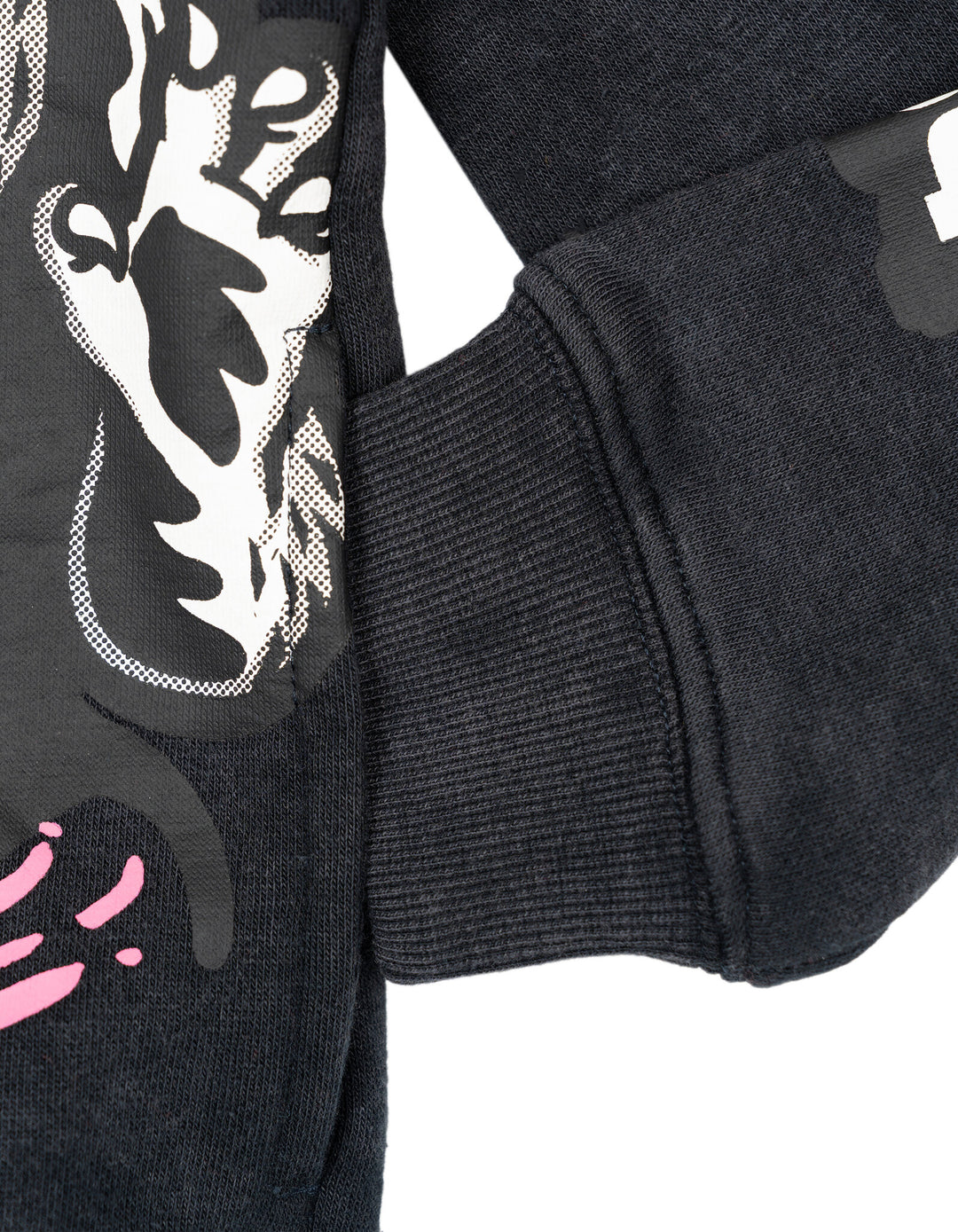 Godzilla Men's Fleece Zip Up Hoodie Charcoal