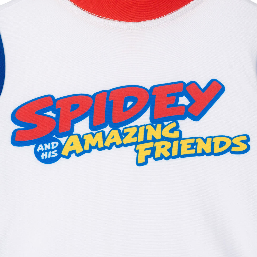Marvel Spidey and His Amazing Friends Rash Guard and Swim Trunks Set Stripe