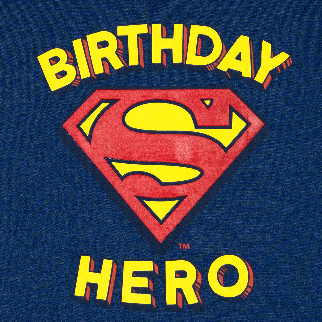 DC Comics Justice League Superman Boys' Short Sleeve T-Shirt Navy Birthday