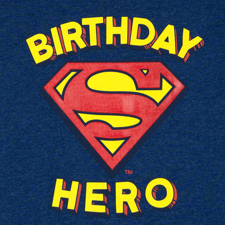 DC Comics Justice League Superman Boys' Short Sleeve T-Shirt Navy Birthday
