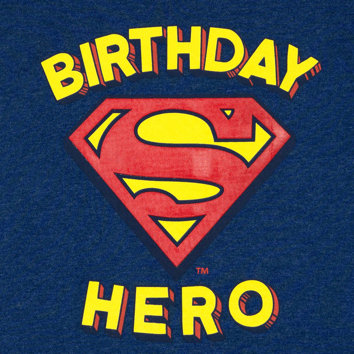 DC Comics Justice League Superman Boys' Short Sleeve T-Shirt Navy Birthday