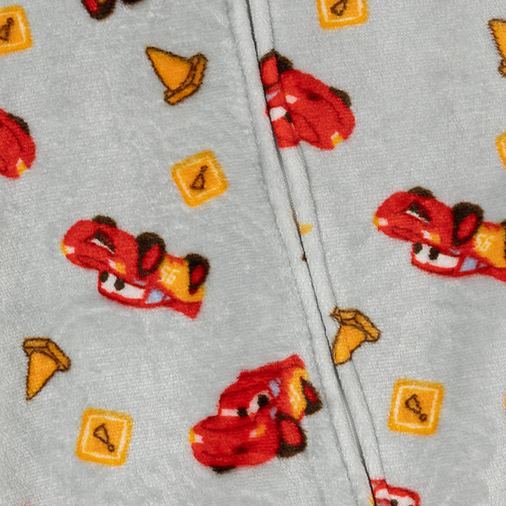 Cars Baby Boys' Fleece Footed Sleep N' Play Grey McQueen