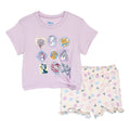 Disney Cats T-Shirt and French Terry Shorts Outfit Set