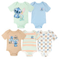 Disney Lilo & Stitch Baby 5 Pack Bodysuits Newborn to Infant