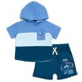 Disney Lilo & Stitch Stitch Pullover Hoodie and French Terry Shorts