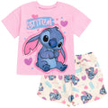 Disney Lilo & Stitch Stitch T-Shirt and Dolphin French Terry Shorts Outfit Set