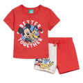 Disney Mickey Mouse T-Shirt and French Terry Shorts Outfit Set