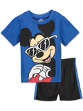 Disney Mickey Mouse T-Shirt and Mesh Shorts Outfit Set