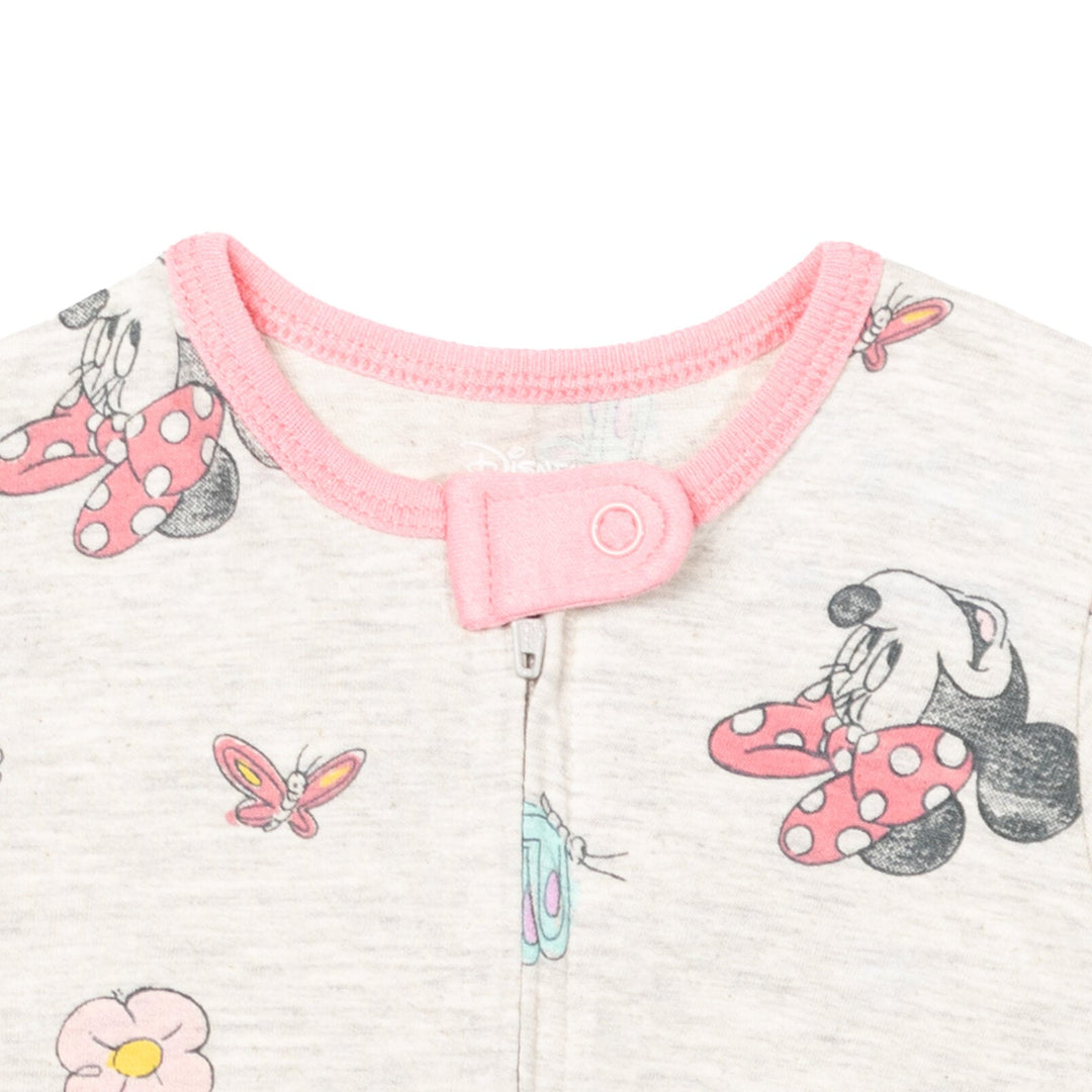 Disney Minnie Mouse 2 Pack Zip Up Sleep N' Play Coveralls - imagikids