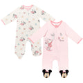 Disney Minnie Mouse 2 Pack Zip Up Sleep N' Play Coveralls
