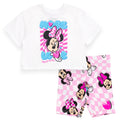 Disney Minnie Mouse Cropped Boxy T-Shirt and Bike Shorts Outfit Set