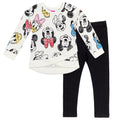 Disney Minnie Mouse Crossover Fleece Sweatshirt and Leggings Outfit Set