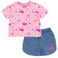 Disney Minnie Mouse Drop Shoulder T-Shirt and Chambray Shorts Outfit Set
