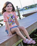 Disney Minnie Mouse Girls T-Shirt and Chambray Shorts Outfit Set Toddler to Big Kid