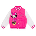 Disney Minnie Mouse Girls Varsity Bomber Jacket Toddler to Little Kid