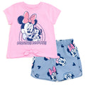 Disney Minnie Mouse T-Shirt and Chambray Shorts Outfit Set