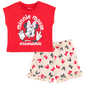 Disney Minnie Mouse T-Shirt and French Terry Shorts Outfit Set