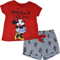 Disney Minnie Mouse T-Shirt and Shorts Outfit Set