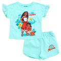 Disney Moana Girls French Terry T-Shirt and Shorts Outfit Set Toddler to Big Kid