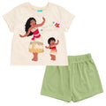 Disney Moana Girls T-Shirt and Mesh Shorts Outfit Set Toddler to Big Kid