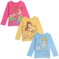 Disney Princess 3 Pack Long Sleeve T-Shirts