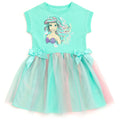 Disney Princess Ariel French Terry Drop Shoulder Tulle Dress