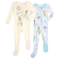 Disney Princess 2 Pack Zip Up Snap Sleep N' Play Coveralls