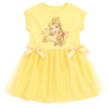 Disney Princess Belle French Terry Drop Shoulder Tulle Dress
