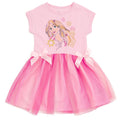 Disney Princess Rapunzel French Terry Drop Shoulder Tulle Dress