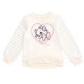 Disney The Aristocats Girls Fleece Pullover Sweatshirt with Faux Fur Sleeves Toddler to Big Kid